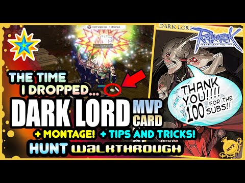 iRO - DARK LORD MVP CARD DROP !!! Hunting Tips  w/ DB RK! SUPER THANKS for 100 SUBS!!! ☆ LUCKY STAR