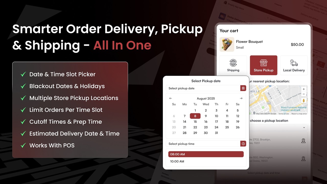 Delivery Date & Pickup Stellar Demo