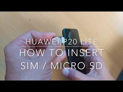 Huawei P20 lite - how to insert SIM/micro SD