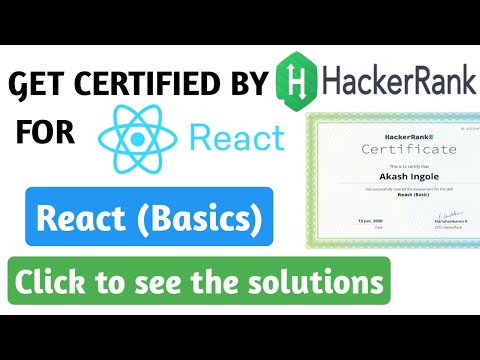 1 Hackerrank Certification For React Hackerrank React Solutions Hackerrank