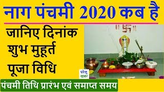 नाग पंचमी 2020 कब है तिथि: जानिए पूजा विधि एवं शुभ मुहूर्त | Nag Panchami 2020 Date & Puja Time Kab