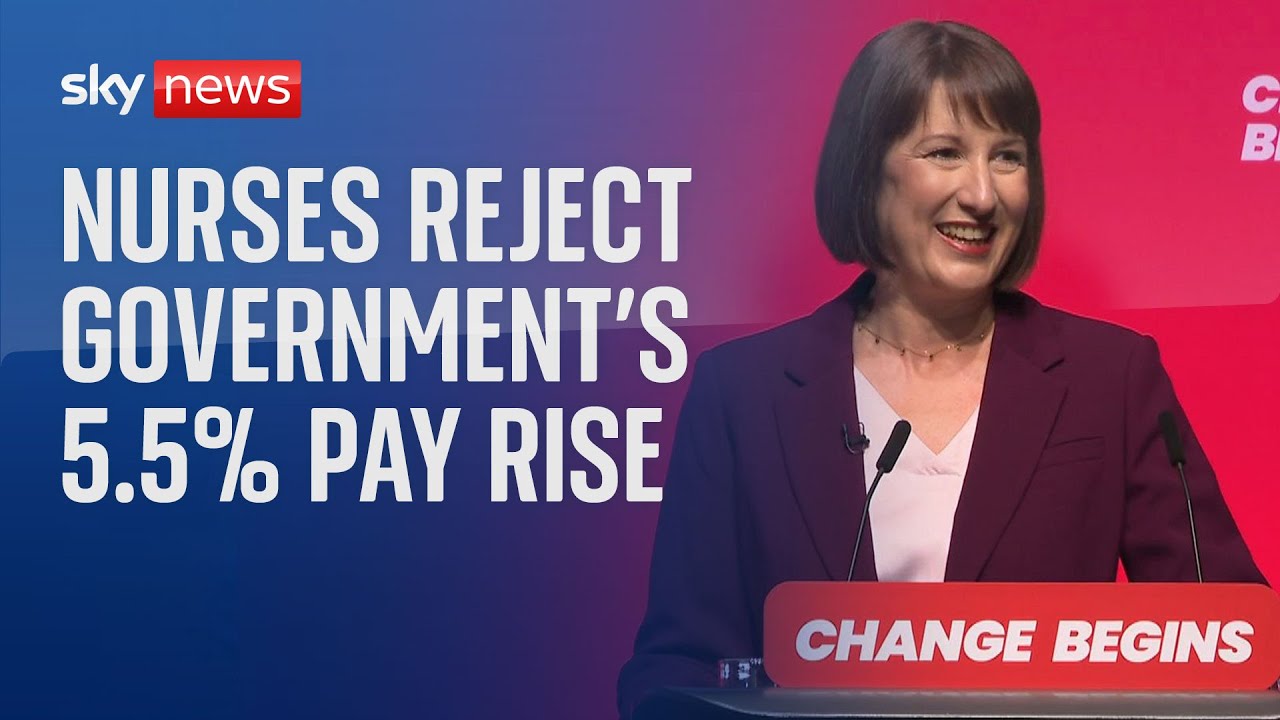 Nurses reject pay rise offer during chancellor's speech at Labour conference
