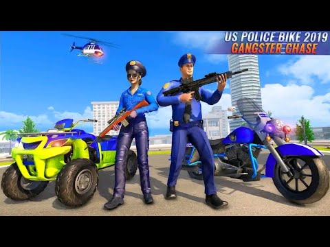 US Grand Police Bike Chase Simulator - Crime City Gangster Game - Android GamePlay