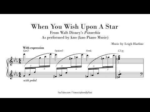 When You Wish Upon A Star - kno Piano Music - Sheet music transcription