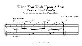 Download lagu When You Wish Upon A Star - kno Piano Music - Sheet music transcription mp3