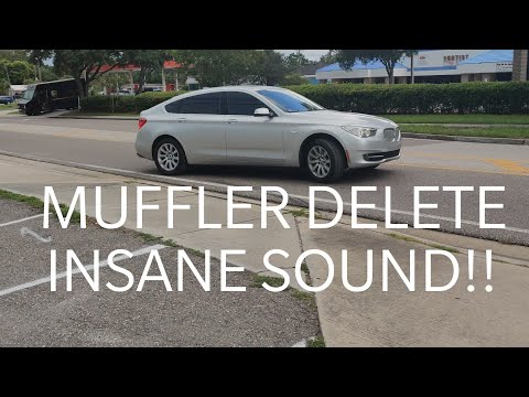 2010 BMW 550i GT n63 muffler delete INSANE SOUND! twin turbo v8 f10, f11,f07 4.4 liter