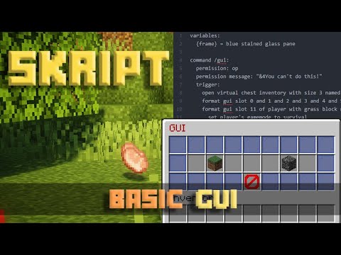 How To Make A GUI - Minecraft Skript Tutorial