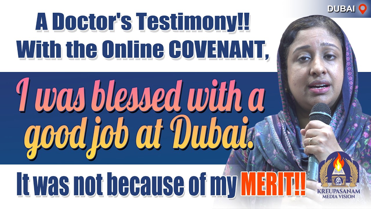 A doctor's testimony!!With the Online Covenant, I was blessed with a good job at Dubai.
