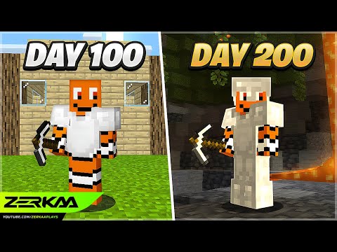 I Survived 200 Days In *HARDCORE* Minecraft