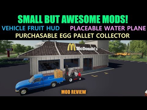 Farming Simulator 19 - Vehicle Fruit Hud, Water Plane Pack, Purchasable Egg Pallet Collector Review