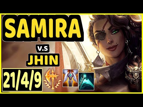 NIXERINO (SAMIRA) vs JHIN - 21/4/9 KDA BOTTOM ADC GAMEPLAY - EUW Ranked DIAMOND