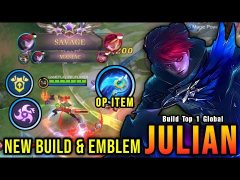 AUTO SAVAGE!! Julian New Build and Emblem 100% Deadly!! - Build Top 1 Global Julian ~ MLBB