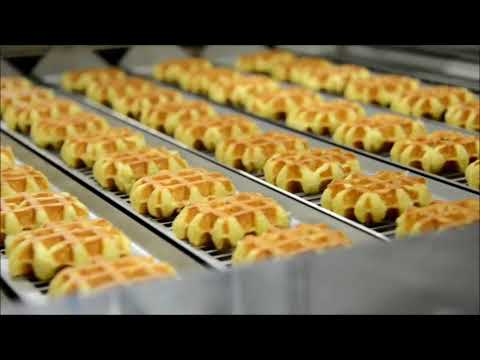 Automatic sugar waffle line