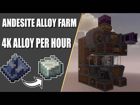 Super Compact Automated Andesite Alloy Farm! | Minecraft Create Mod Schematic Download!