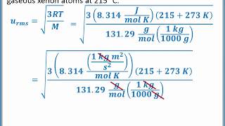 CHEMISTRY 101 - Root mean square velocity of gas molecules