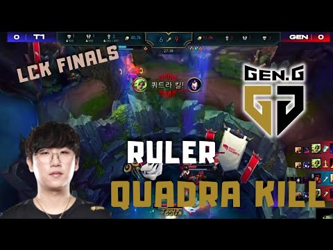 Ruler Quadra Kill Zeri on LCK Finals - T1 vs GEN