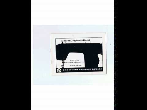 Manual Privileg Zick-Zack 180, 190 Nähmaschine Sewing machine Швейная машина