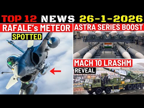 Indian Defence Updates : Rafale Meteor Spotted,Astra Missile Boost,Hypersonic Revealed,New Armed UGV