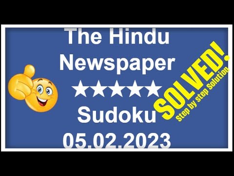 🔴How to Solve Hindu 5-Star Sudoku, February 05, 2023 | Step-by-Step Solution | ★★★★★