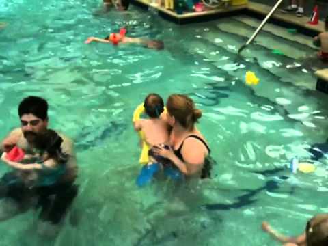 Rex and Mom at swim class