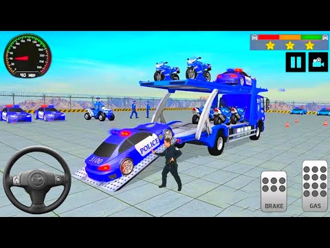 Grand Police Vehicle Transport Truck Driving Simulator Games 🚛💥: Police Games || Gladiator Games
