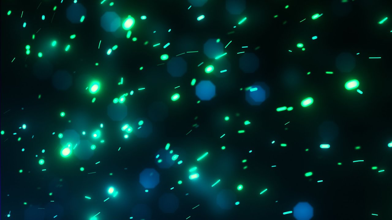 Bright Flying Green Fire Sparks Background video | Footage | Screensaver