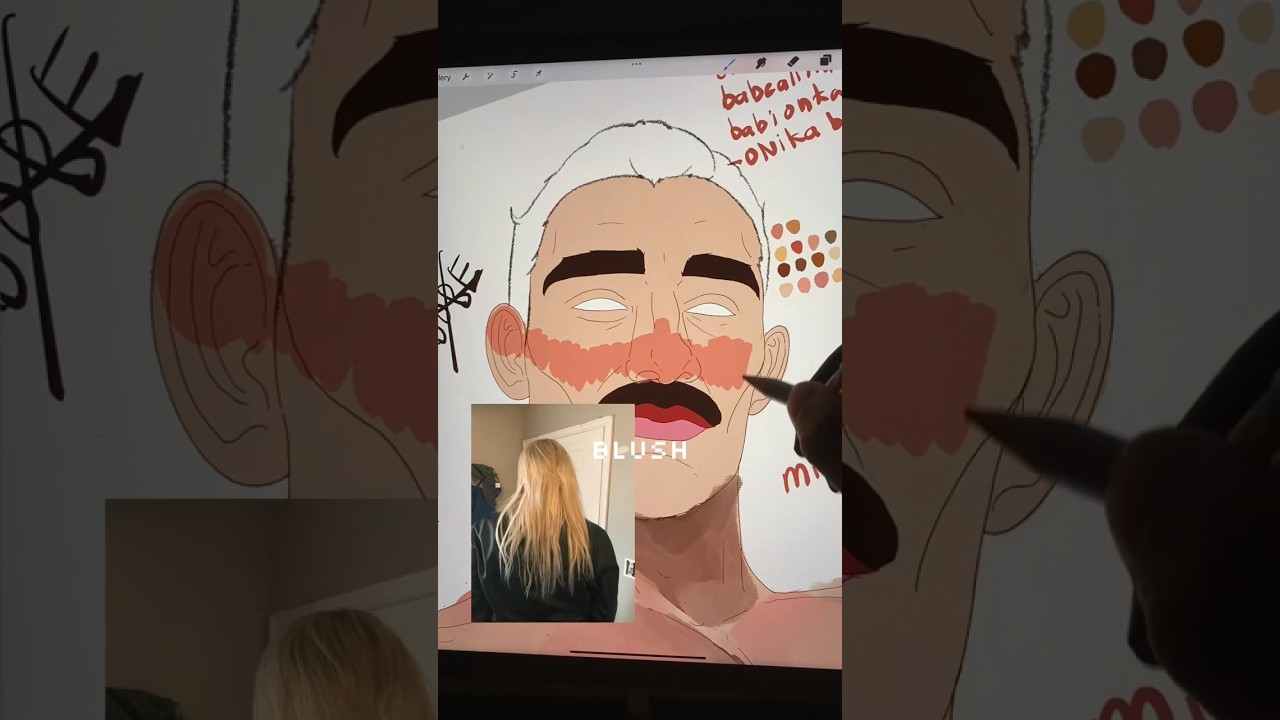 blush, procreate art. #blush #digitalart #procreateapp #digitalpainting #digitaldrawing #gayartist