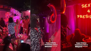 SEXYY RED SPOTTED OUT WITH WOLFACEJOEYY IN MIAMI &HE PERFORMED FOR SEXYY RED ON HER BIRTHDAY 🥳 👀😱