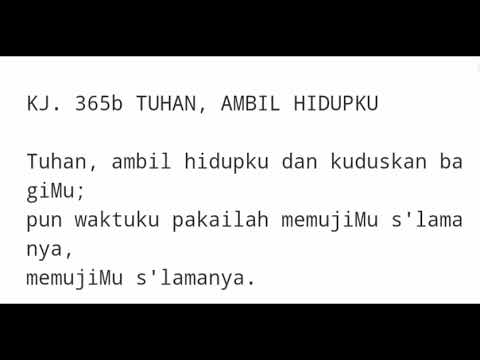 KJ 365 B Tuhan Ambil Hidupku / KPPK 350 Pakai Hidupku Ini (Karaoke Instrumental)