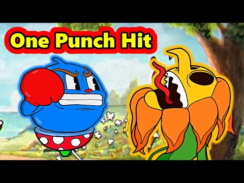 Cuphead - Playable Goopy ((One Punch Hit)) VS All Bosses !!! 🥊