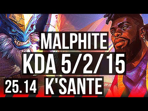 MALPHITE vs K'SANTE (TOP) | 5/2/15 | KR Diamond | 25.14