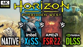 Native vs XeSS vs FSR 2_2 vs DLSS - Horizon Forbidden West - RTX 3080Ti - 4K Benchmark