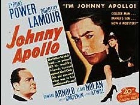 Tyrone Power, Dorothy Lamour & Lloyd Nolan in Henry Hathaway's "Johnny Apollo" (1940)