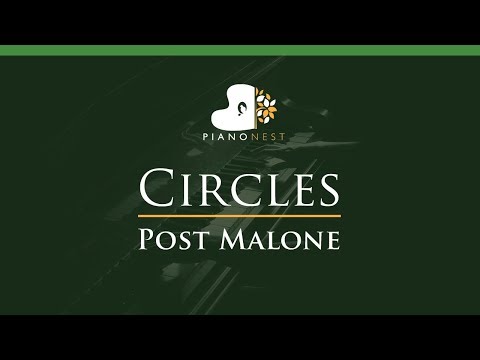 Post Malone - Circles - LOWER Key (Piano Karaoke / Sing Along)
