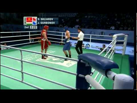 Light Heavy (81kg) SF - Skliarov (KGZ) vs Qurbanov (TJK) - 2012 AIBA Asian Olympic Qualifying Event