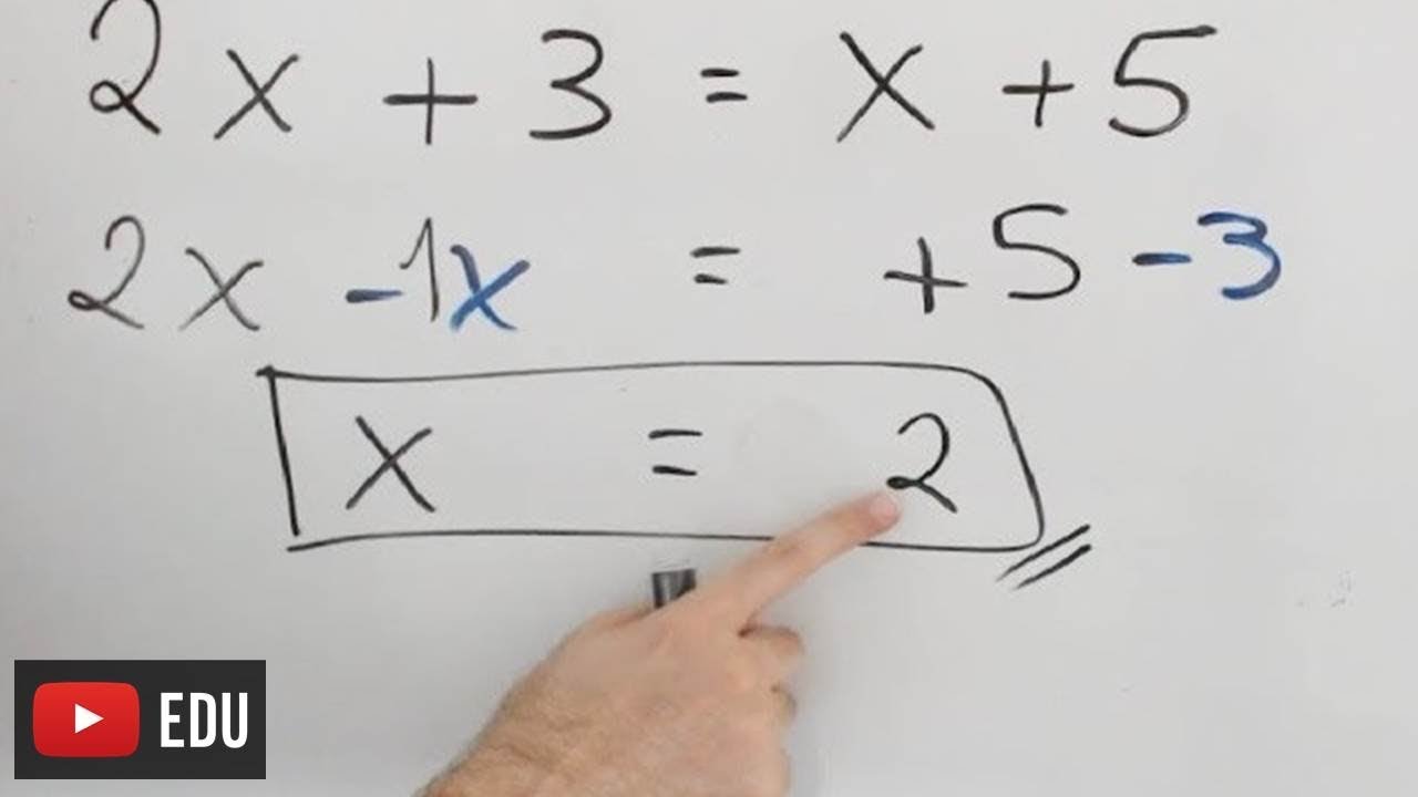 Expressões Algébricas com Igualdade ou Equação do 1º Grau (Parte 1).