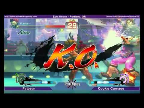 Epic Khaos March SSF4 Singles  - Fatbear (AKU) vs Cookie Carnage (HAW)