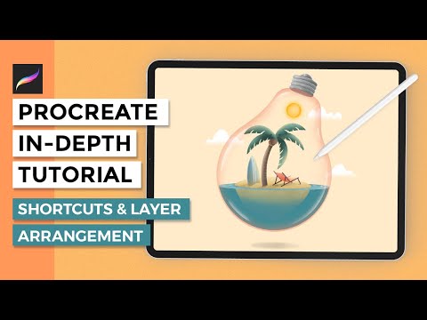 In-Depth Procreate Tutorial | Beach Drawing on iPad Pro (with shortcuts and layer arrangement tips)