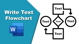 How to write text in flowchart shape in word