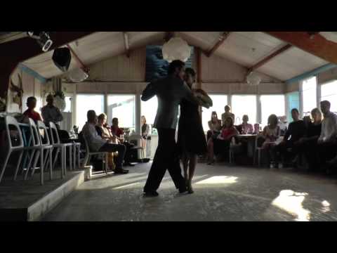  Vanessa Fatauros  and  Damian Rosenthal  are  dancing  to  "  Verano Porteno  "  by  Aníbal Troilo