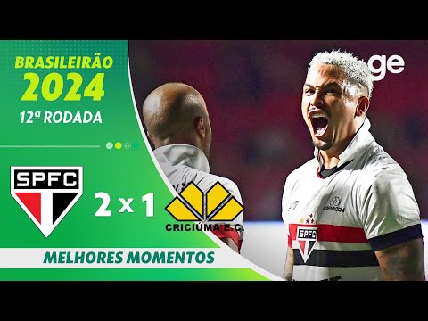 Gols e lances de São Paulo x Criciúma