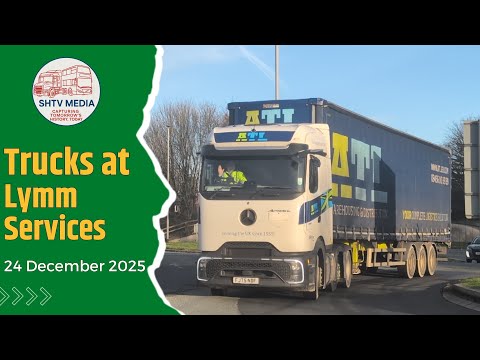 Truck Spotting at Lymm Truckstop | UK & European Trucks – Filmed 24 December 2025