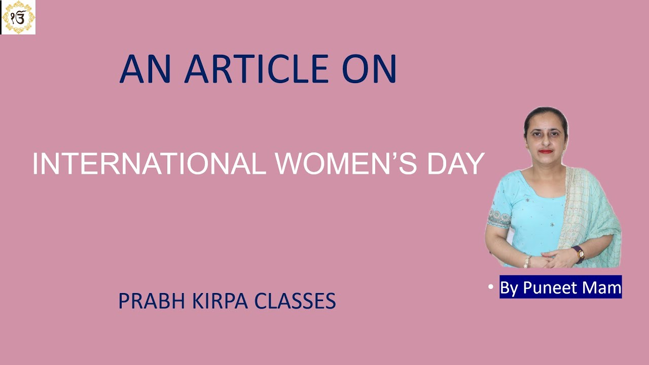 An article on International Women's Day