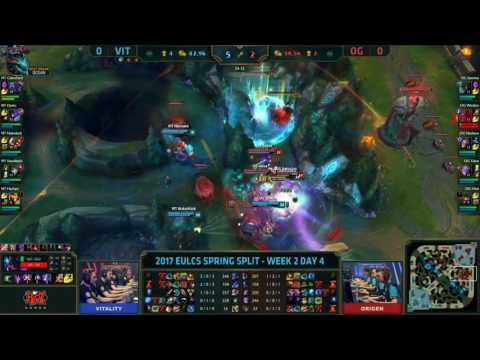 VIT vs OG Highlights Game 1 EU LCS Spring 2017 W2D4 Vitality vs Origen