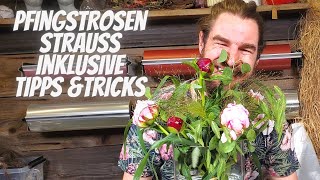 Pfingstrosen in Vase einstellen - Floristik Anleitung Pfingstrosenstrauss Mit Tipps & Tricks