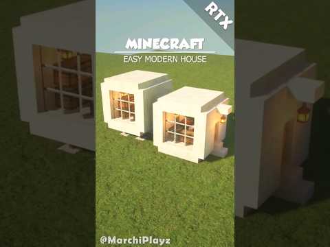 Minecraft Easy Modern House Build Tutorial #shorts