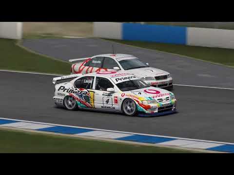 David Leslie's #4 1997 BTCC Nissan Primera at Donnington Park | Assetto Corsa gameplay clip