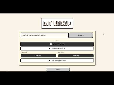 GitRecap video preview