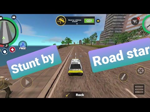 Stunt by Road star car in Rope hero vice town #ropehero #roadstar @SXGamer