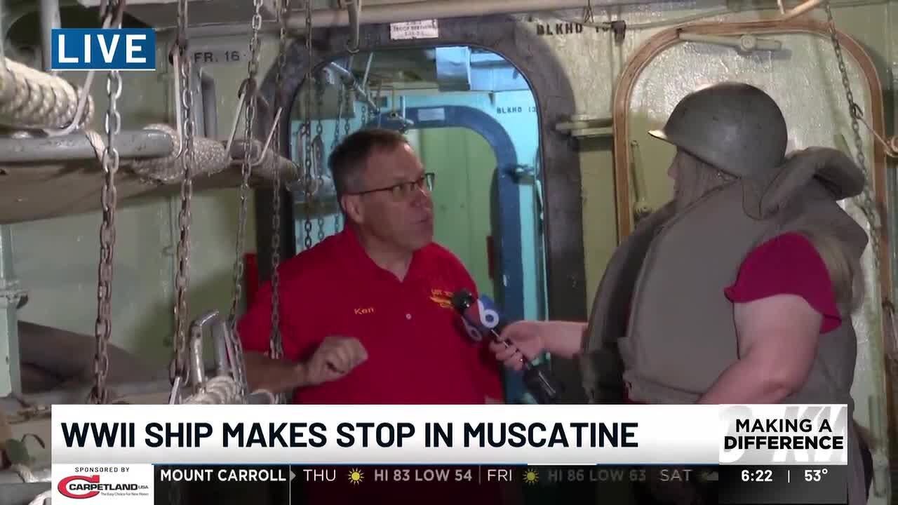 A look inside the historic WWII ship docked in Muscatine